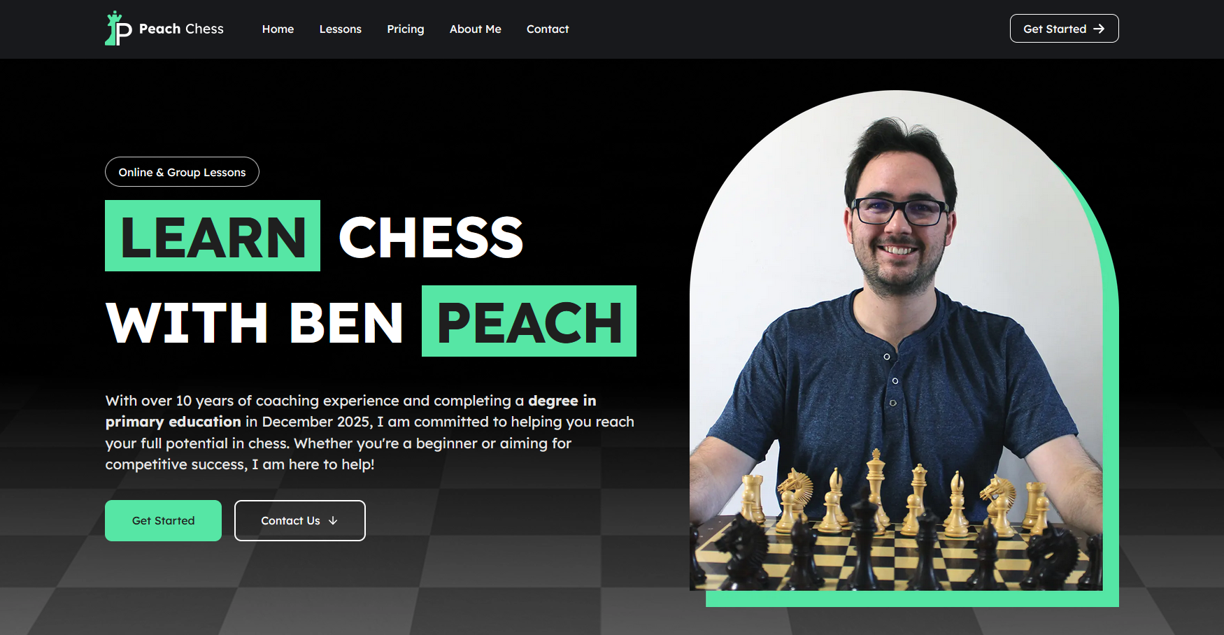 Peach Chess website